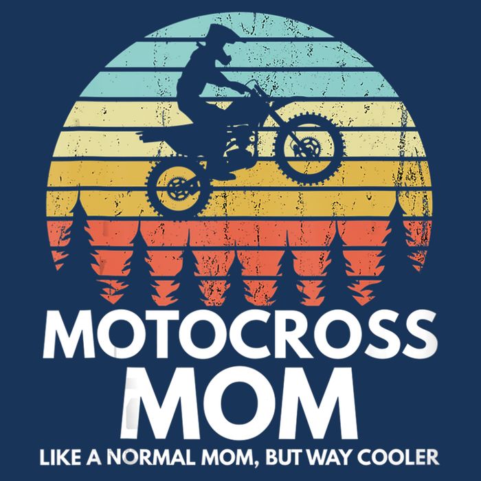 Funny Motocross Dirt Bike Mom Retro 70s Motocross Braaap V-Neck T-Shirt