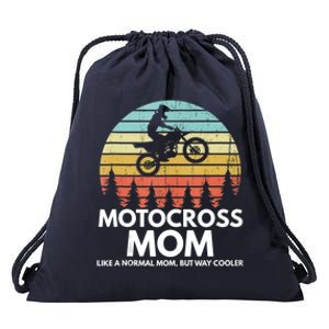 Funny Motocross Dirt Bike Mom Retro 70s Motocross Braaap Drawstring Bag