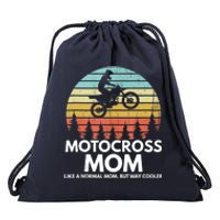 Funny Motocross Dirt Bike Mom Retro 70s Motocross Braaap Drawstring Bag