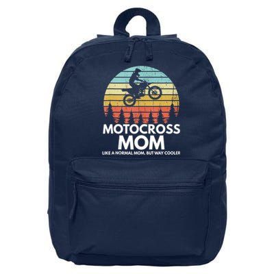 Funny Motocross Dirt Bike Mom Retro 70s Motocross Braaap 16 in Basic Backpack