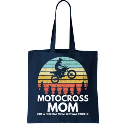 Funny Motocross Dirt Bike Mom Retro 70s Motocross Braaap Tote Bag