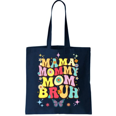 Funny Mother's Day , Mama Mommy Mom Bruh Mom Color Tote Bag