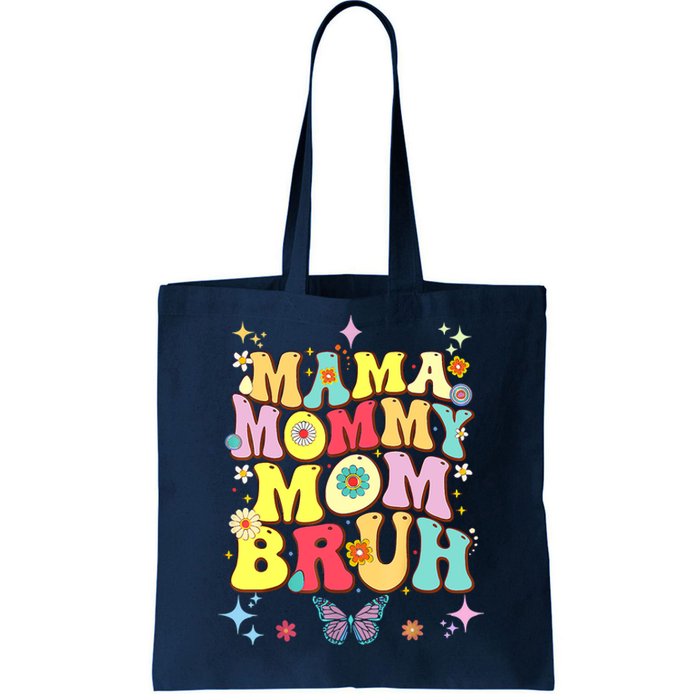 Funny Mother's Day , Mama Mommy Mom Bruh Mom Color Tote Bag