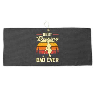 Funny Metal Detector Detecting Saying Large Microfiber Waffle Golf Towel