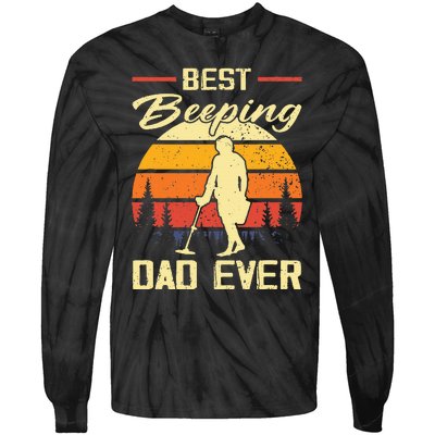 Funny Metal Detector Detecting Saying Tie-Dye Long Sleeve Shirt