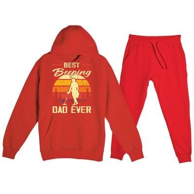 Funny Metal Detector Detecting Saying Premium Hooded Sweatsuit Set