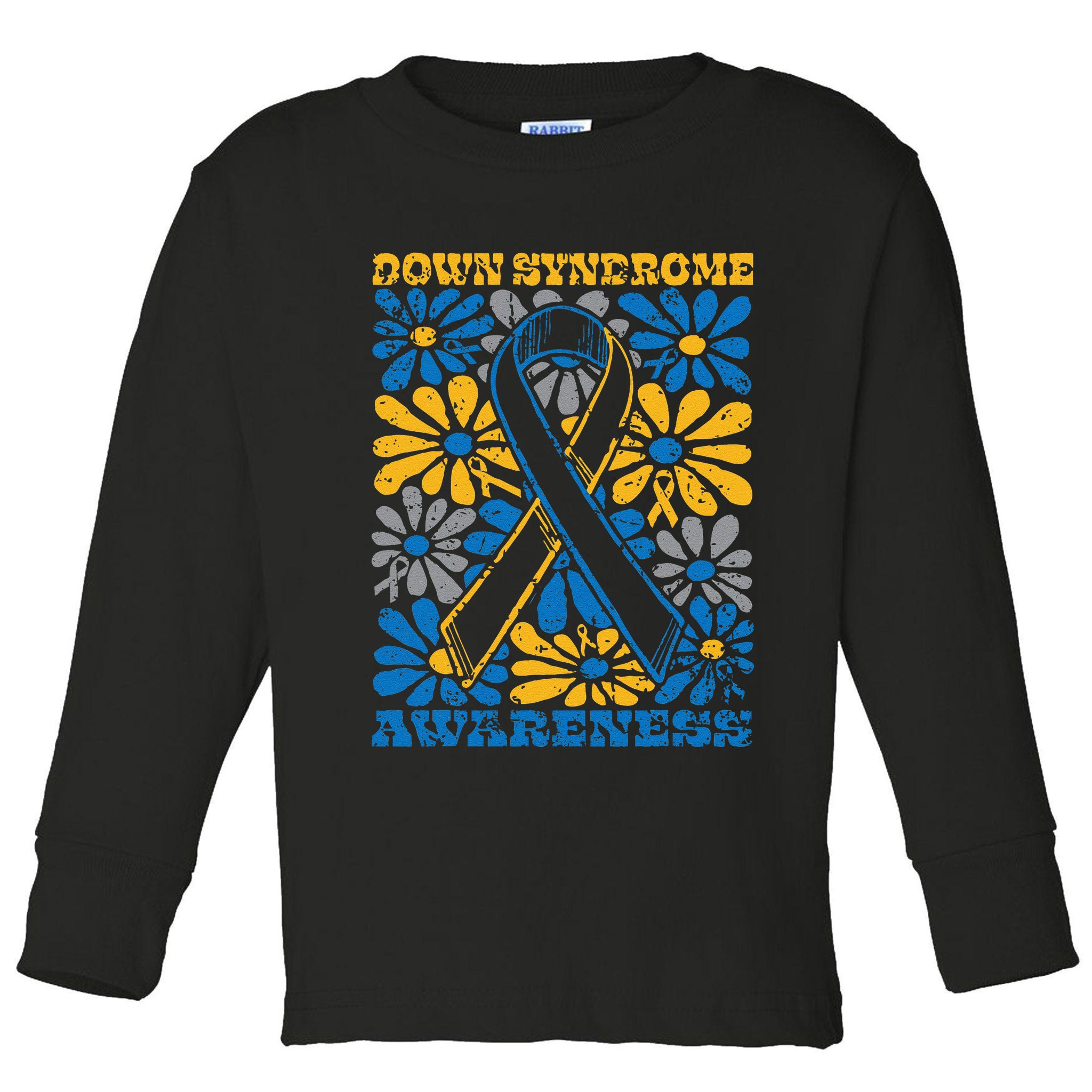 Flowers Motivational Down Syndrome Awareness Women Toddler Long Sleeve Shirt