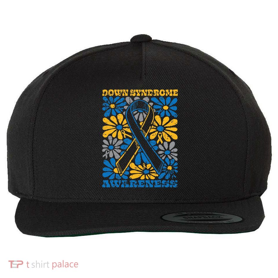 Flowers Motivational Down Syndrome Awareness Women Wool Snapback Cap