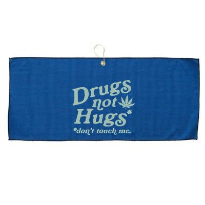 Funny Marijuana Drug Not Hugs Don't Touch Me 420 Canabis Large Microfiber Waffle Golf Towel