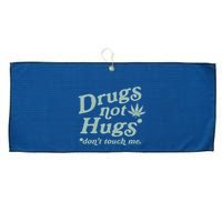 Funny Marijuana Drug Not Hugs Don't Touch Me 420 Canabis Large Microfiber Waffle Golf Towel