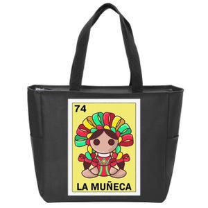 Funny Mexican Doll Design La Muñeca Zip Tote Bag