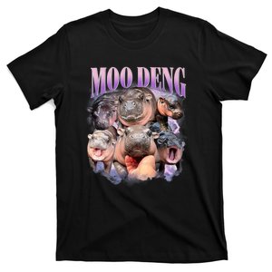 Funny Moo Deng Baby Pygmy Hippo Cute Zoo For Family T-Shirt