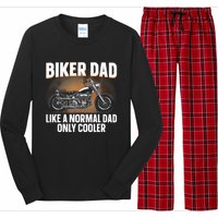 Funny Motorcycle Dad Design For Grandpa Motorbike Rider Long Sleeve Pajama Set