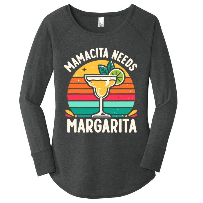 Funny MotherS Day Mamacita Needs A Margarita Women's Perfect Tri Tunic Long Sleeve Shirt