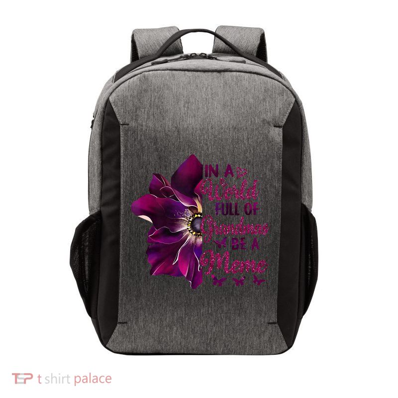 Floral Mothers Day In A World Full Of Grandmas Be A Meme Vector Backpack