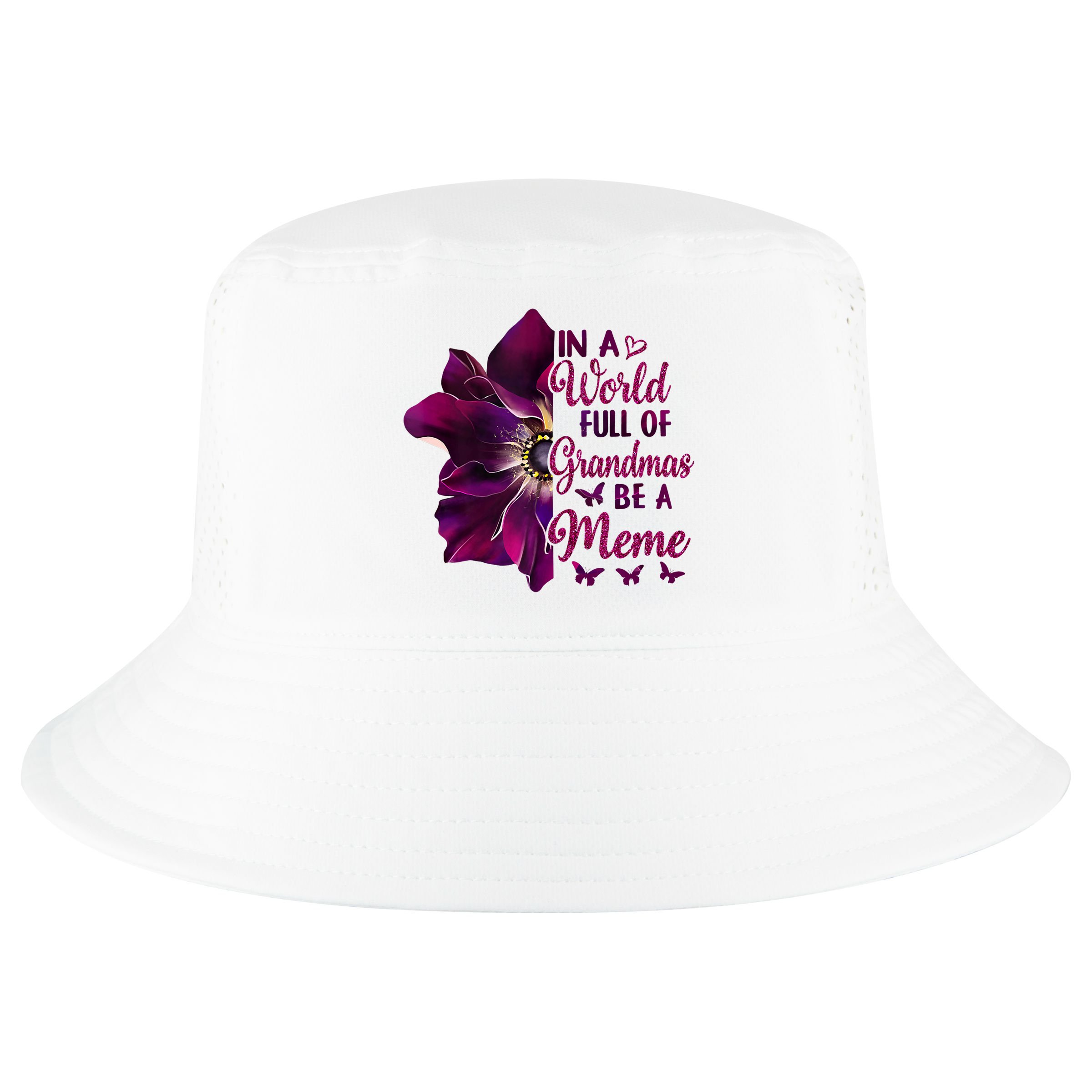 Floral Mothers Day In A World Full Of Grandmas Be A Meme Cool Comfort Performance Bucket Hat