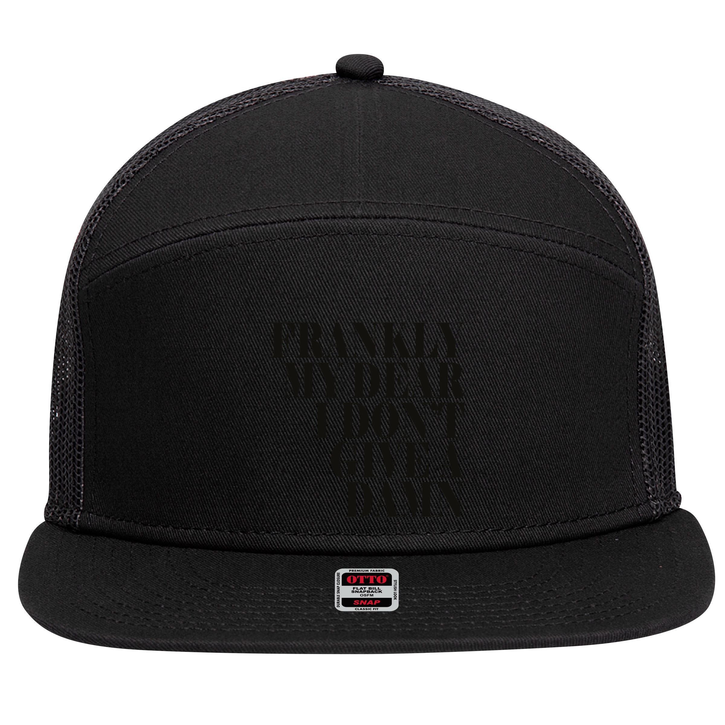 Frankly My Dear I DonT Give A Damn... 7 Panel Mesh Trucker Snapback Hat