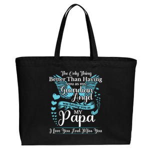 For My Dad In Heaven I Love You Miss You Memorial Day Gift Cotton Canvas Jumbo Tote