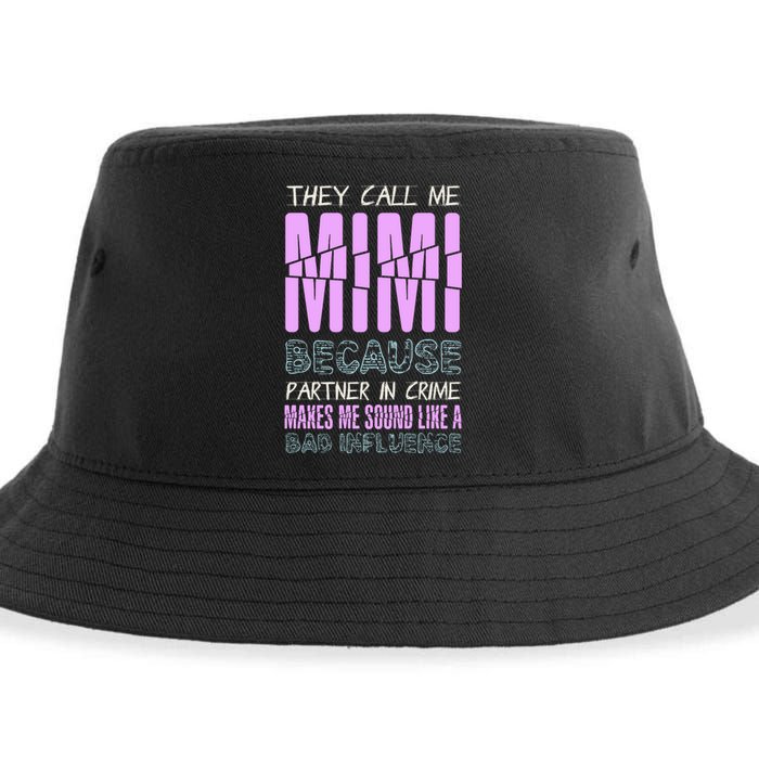 Funny Mothers Day They Call Me Mimi Gift Sustainable Bucket Hat