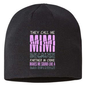 Funny Mothers Day They Call Me Mimi Gift Sustainable Beanie