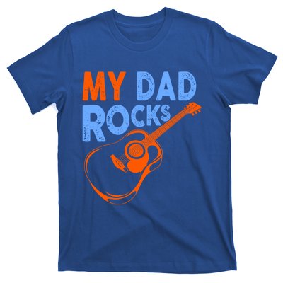 Funny My Dad Rocks Guitar Tee Cool Gift T-Shirt