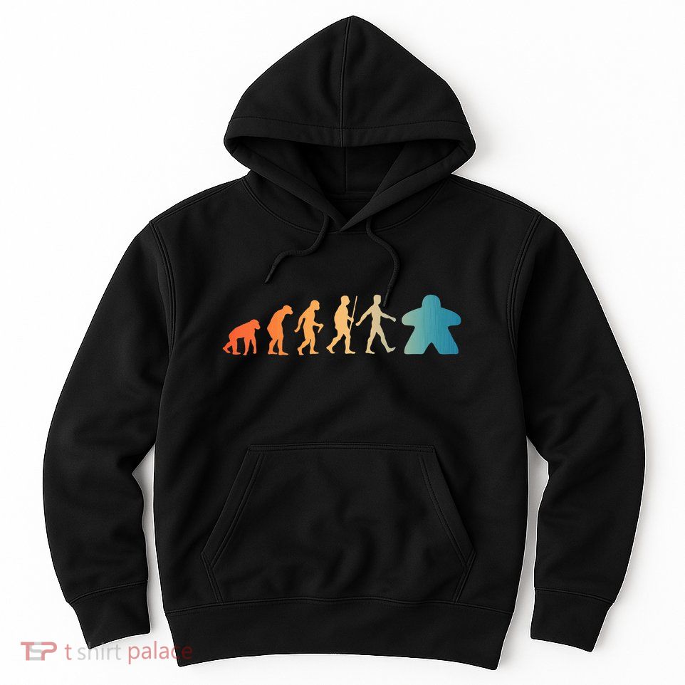 Funny Meeple Design Meeple Evolution Lovers Hoodie