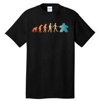 Funny Meeple Design Meeple Evolution Lovers Tall T-Shirt