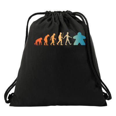 Funny Meeple Design Meeple Evolution Lovers Drawstring Bag