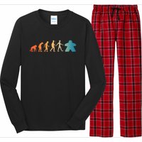 Funny Meeple Design Meeple Evolution Lovers Long Sleeve Pajama Set