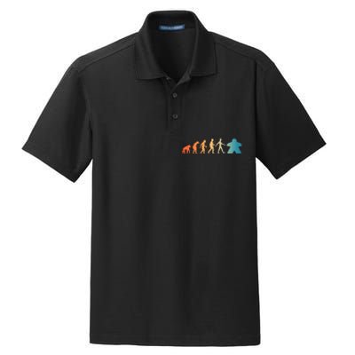 Funny Meeple Design Meeple Evolution Lovers Dry Zone Grid Polo