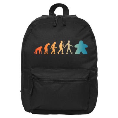 Funny Meeple Design Meeple Evolution Lovers 16 in Basic Backpack