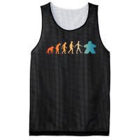 Funny Meeple Design Meeple Evolution Lovers Mesh Reversible Basketball Jersey Tank