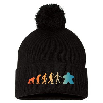 Funny Meeple Design Meeple Evolution Lovers Pom Pom 12in Knit Beanie