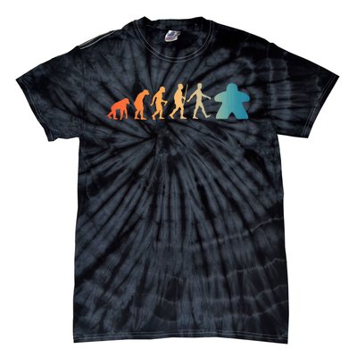 Funny Meeple Design Meeple Evolution Lovers Tie-Dye T-Shirt