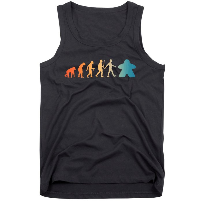 Funny Meeple Design Meeple Evolution Lovers Tank Top