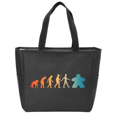 Funny Meeple Design Meeple Evolution Lovers Zip Tote Bag