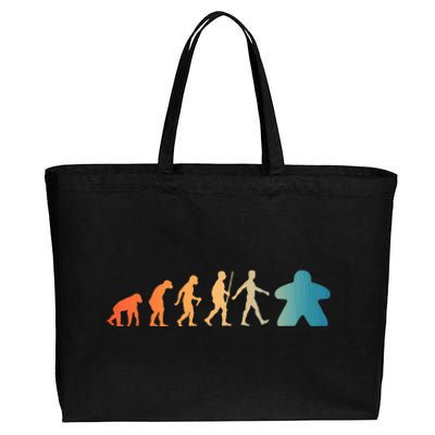 Funny Meeple Design Meeple Evolution Lovers Cotton Canvas Jumbo Tote