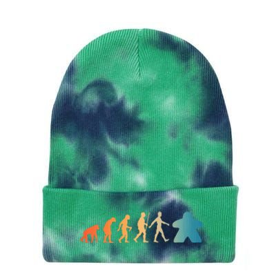 Funny Meeple Design Meeple Evolution Lovers Tie Dye 12in Knit Beanie