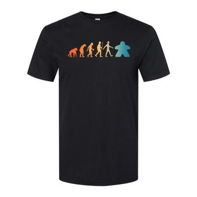 Funny Meeple Design Meeple Evolution Lovers Softstyle CVC T-Shirt