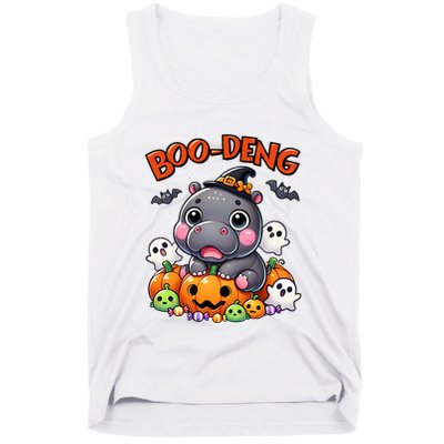 Funny Moo Deng Baby Pygmy Hippo Bouncy Pig In Thai Halloween Tank Top