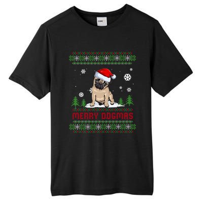 Funny Merry Dogmas Frenchie Santa Hat Ugly Christmas Sweater Gift Tall Fusion ChromaSoft Performance T-Shirt