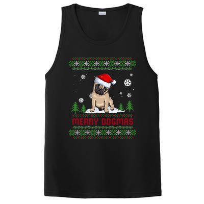 Funny Merry Dogmas Frenchie Santa Hat Ugly Christmas Sweater Gift PosiCharge Competitor Tank