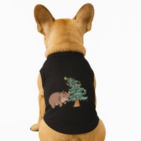 Funny Moo Deng Biting Xmas Tree Baby Pygmy Hippo Christmas Doggie Tank