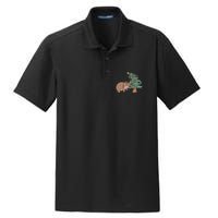 Funny Moo Deng Biting Xmas Tree Baby Pygmy Hippo Christmas Dry Zone Grid Polo