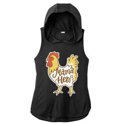 Funny Mother's Day Mama Hen Chicken Mom Farm Ladies PosiCharge Tri-Blend Wicking Draft Hoodie Tank