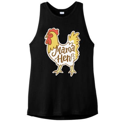 Funny Mother's Day Mama Hen Chicken Mom Farm Ladies PosiCharge Tri-Blend Wicking Tank