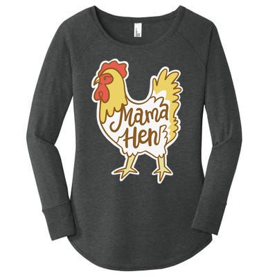 Funny Mother's Day Mama Hen Chicken Mom Farm Women's Perfect Tri Tunic Long Sleeve Shirt