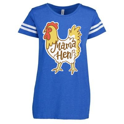 Funny Mother's Day Mama Hen Chicken Mom Farm Enza Ladies Jersey Football T-Shirt