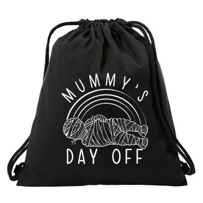 Funny MummyS Day Off Sarcophagus Ancient Egyptian Artifacts Drawstring Bag