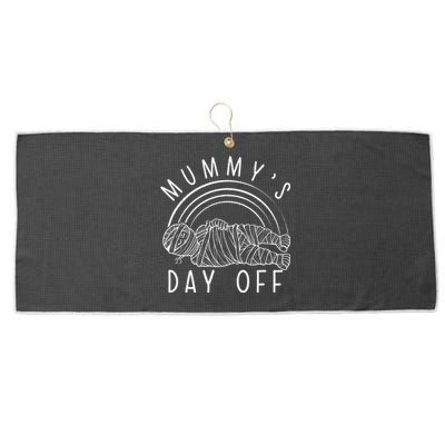 Funny MummyS Day Off Sarcophagus Ancient Egyptian Artifacts Large Microfiber Waffle Golf Towel